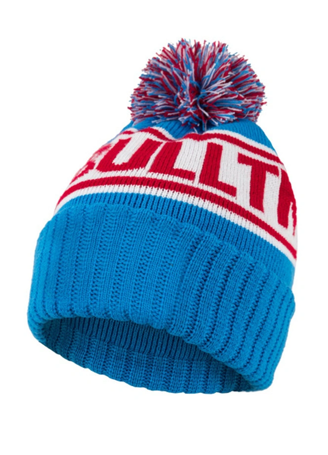 Czapka zimowa z pomponem Pit Bull Beanie Fleming blue/red