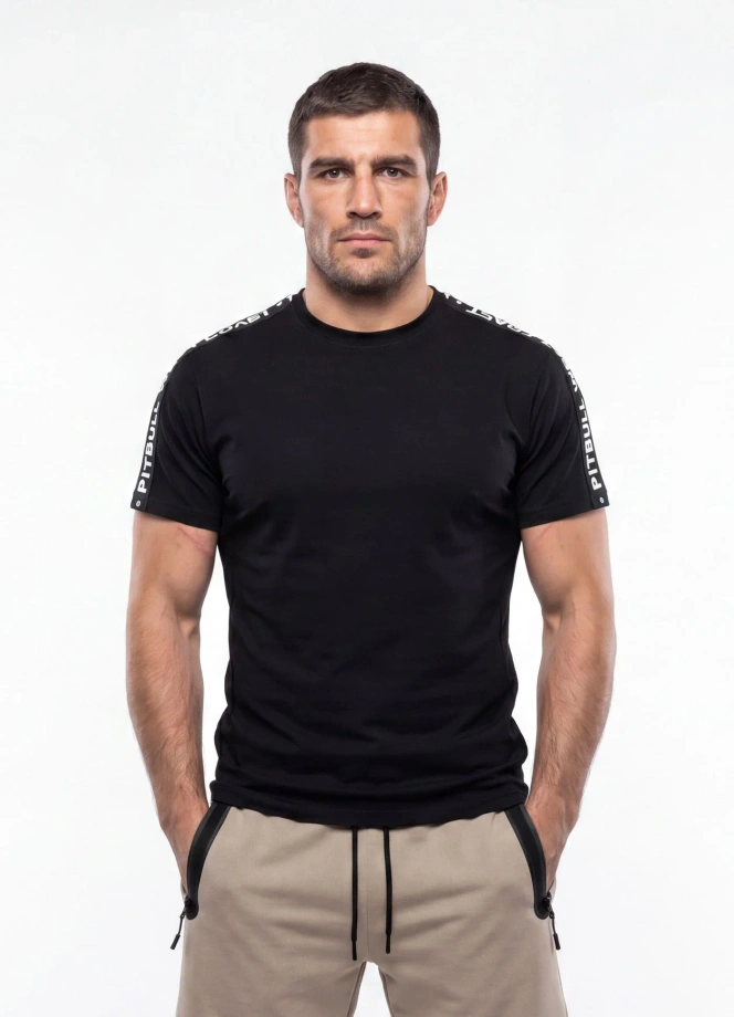 Koszulka męska T-Shirt Pitbull West Coast Tape czarna