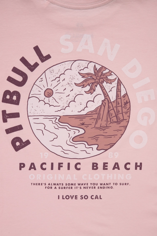 Koszulka damska T-shirt oversize Pit Bull Planet Surf różowa