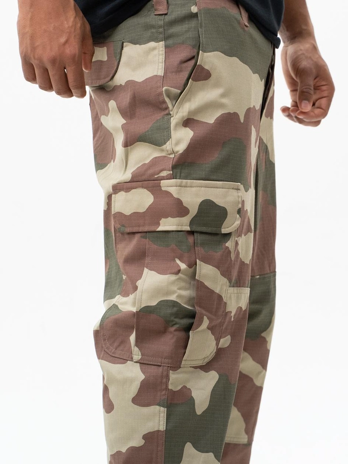 Spodnie Materiałowe Baggy Bojówki Jigga Wear Ripstop Military brązowo/zielone camo