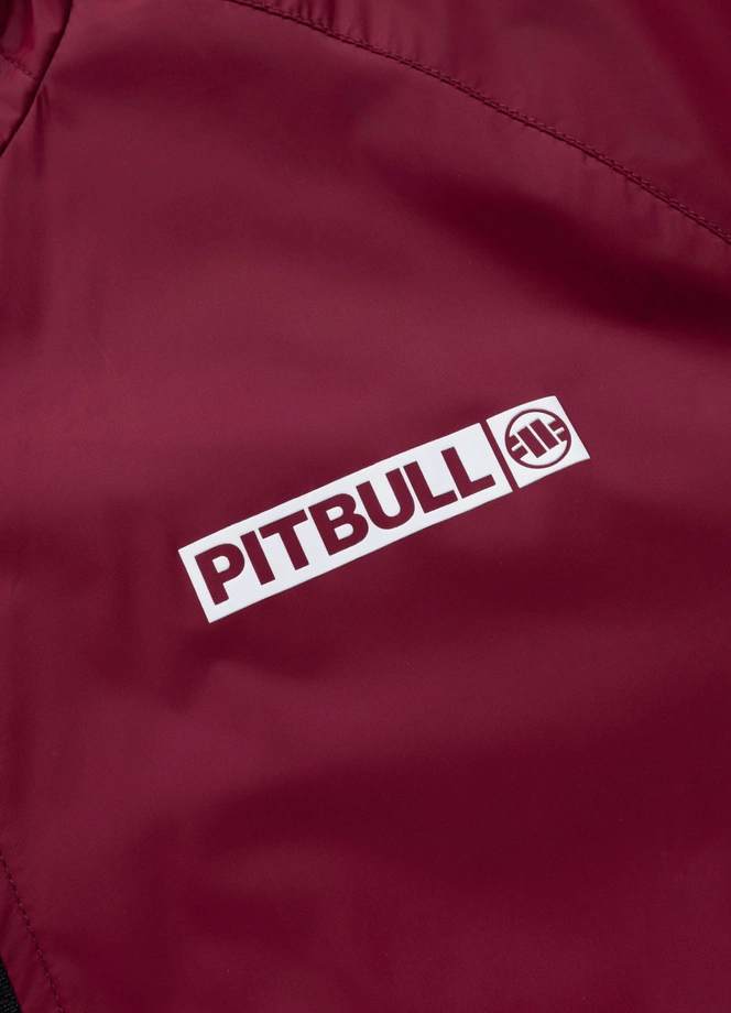 Kurtka męska wiosenna przejściowa Pit Bull Athletic Logo wiatrówka bordowa
