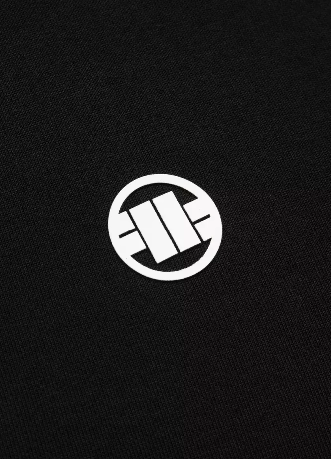 Bluza męska z kapturem Pitbull Pit Bull Small Logo Zip Terry czarna