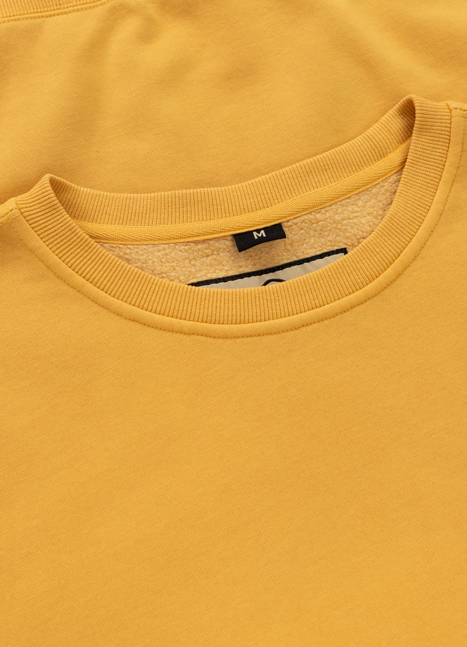 Bluza męska bez kaptura Pitbull Pit Bull Lancaster 2 Washed żółta