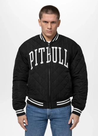 Kurtka męska przejściowa bejsbolówka Pit Bull Jupiter czarna
