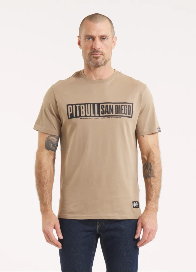 Koszulka męska T-Shirt Pit Bull Pitbull Eighty Nine Dog 25 beżowa