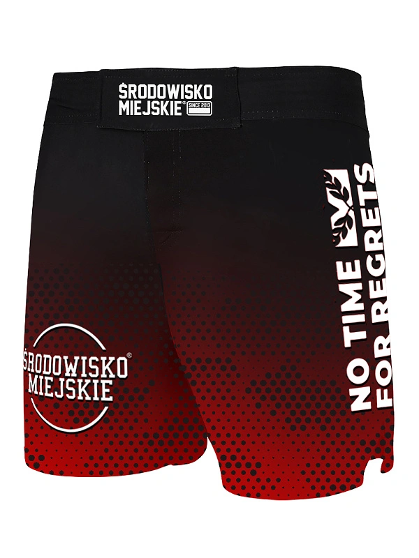 Spodenki MMA Środowisko Miejskie Punch czarno/czerwone