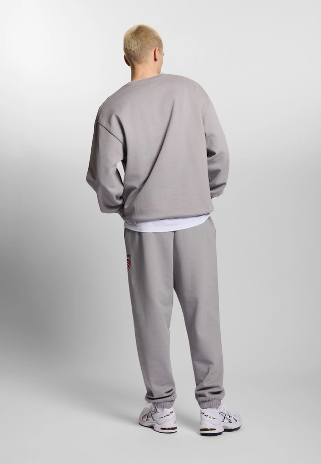 Bluza męska oversize Prosto Big Shield crewneck szara