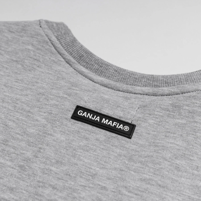 Bluza męska Ganja Mafia GMF Heavy Smokers crewneck szara