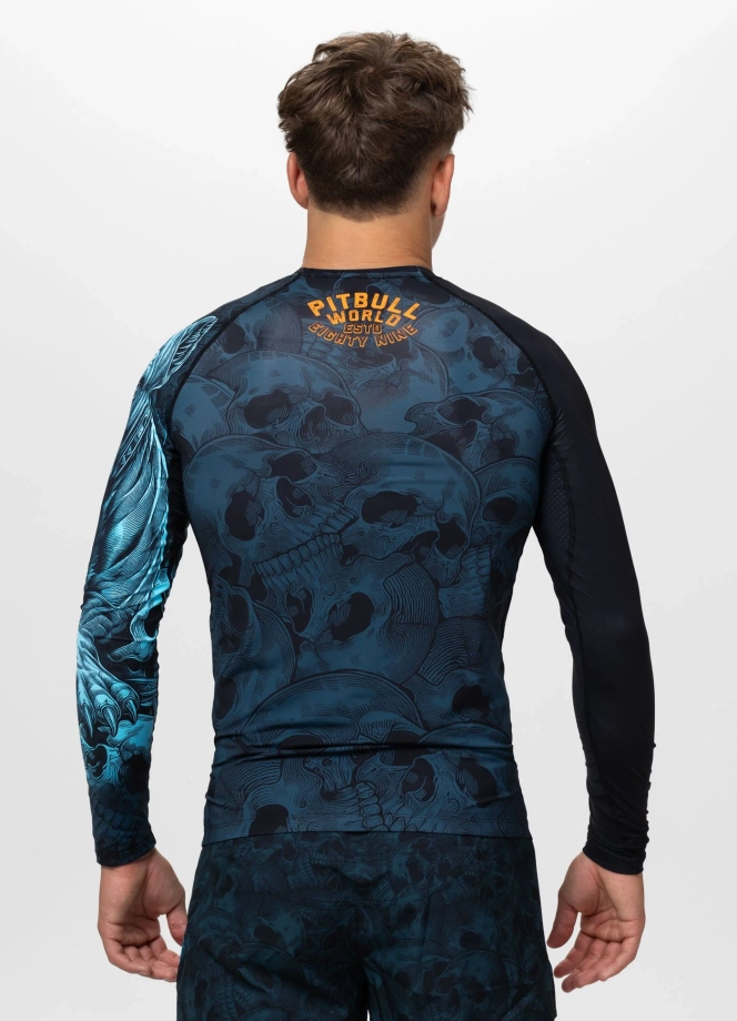 Koszulka męska rashguard Pitbull Longsleeve Guardian Angel czarna