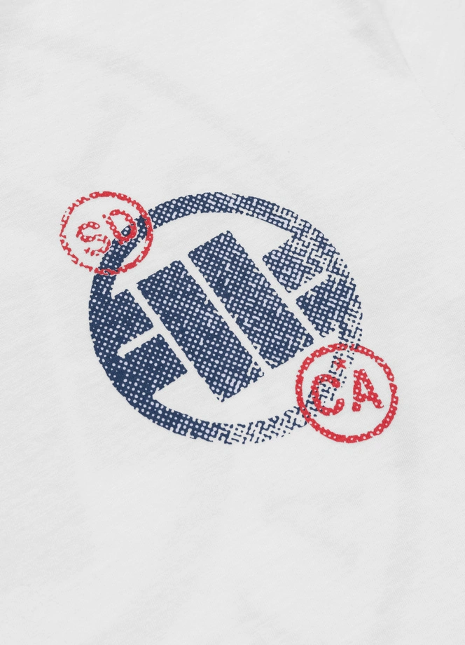 Koszulka męska T-Shirt Pit Bull Pitbull SD Stamp biała