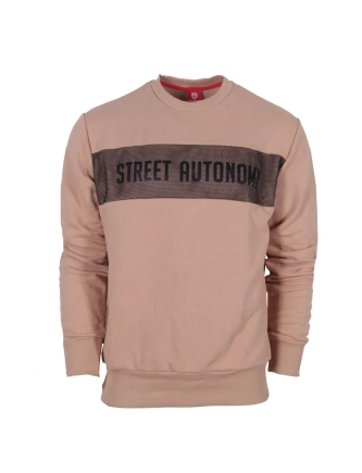 Bluza męska bez kaptura Street Autonomy Com beżowa