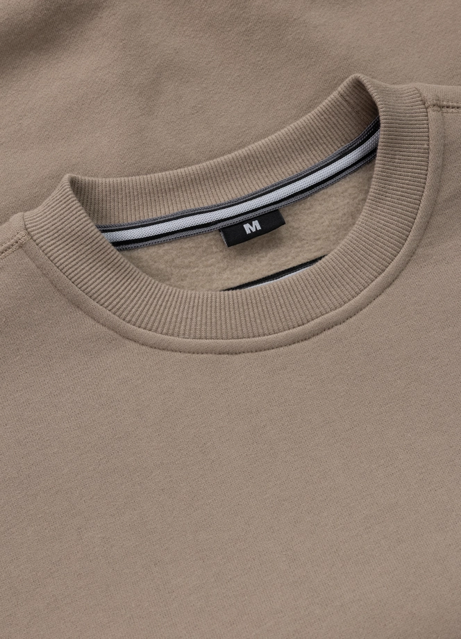 Bluza męska bez kaptura Pit Bull Small Logo 25 beżowa