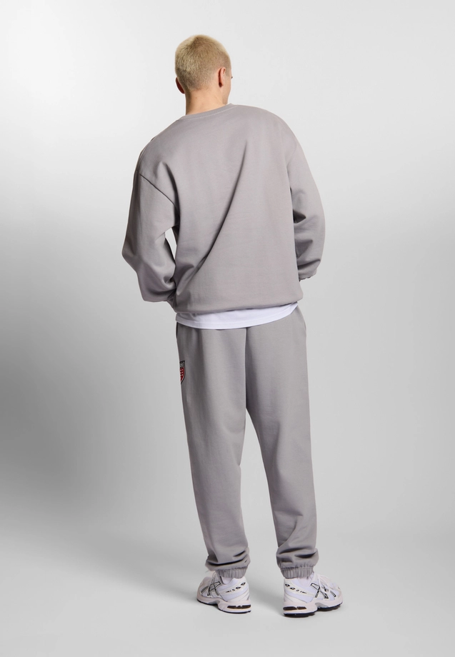 Bluza męska oversize Prosto Big Shield crewneck szara