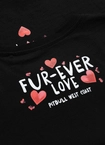 Koszulka damska T-shirt Pit Bull Fur-Ever Love czarna