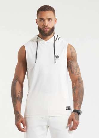 Koszulka męska tank top z kapturem Pit Bull Pitbull Mercado Hilltop Hooded biała