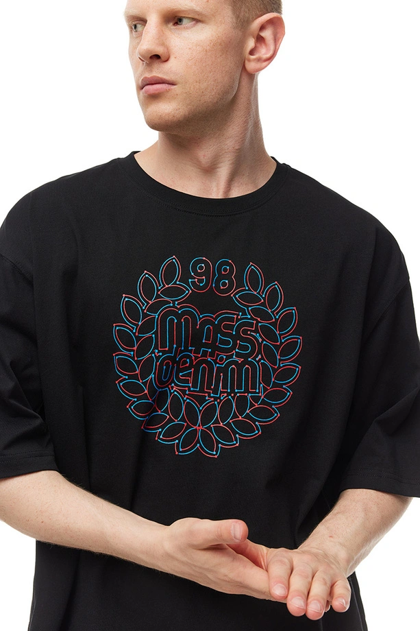 Koszulka męska t-shirt Mass Dnm Points czarna