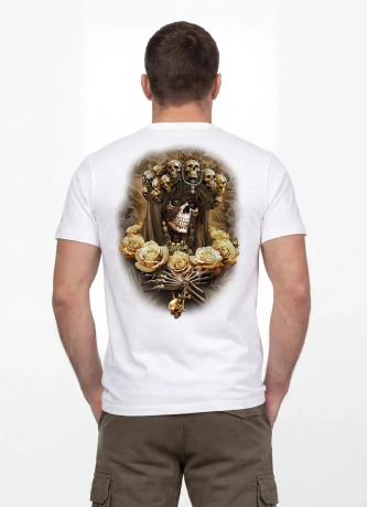 Koszulka męska T-Shirt Pit Bull Santa Muerte 26 biała