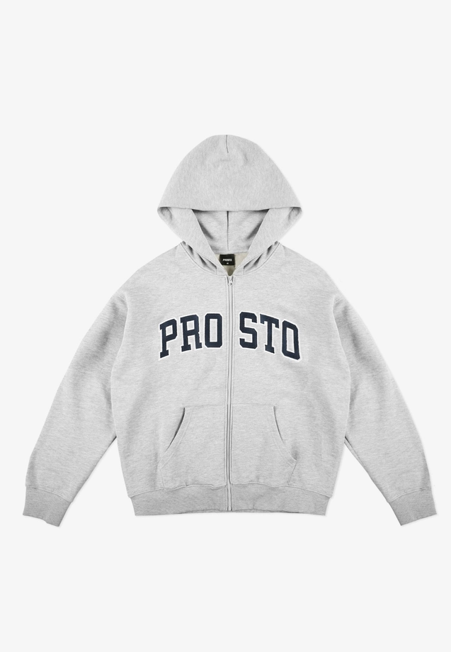 Bluza męska rozpinana z kapturem Prosto Axel szara