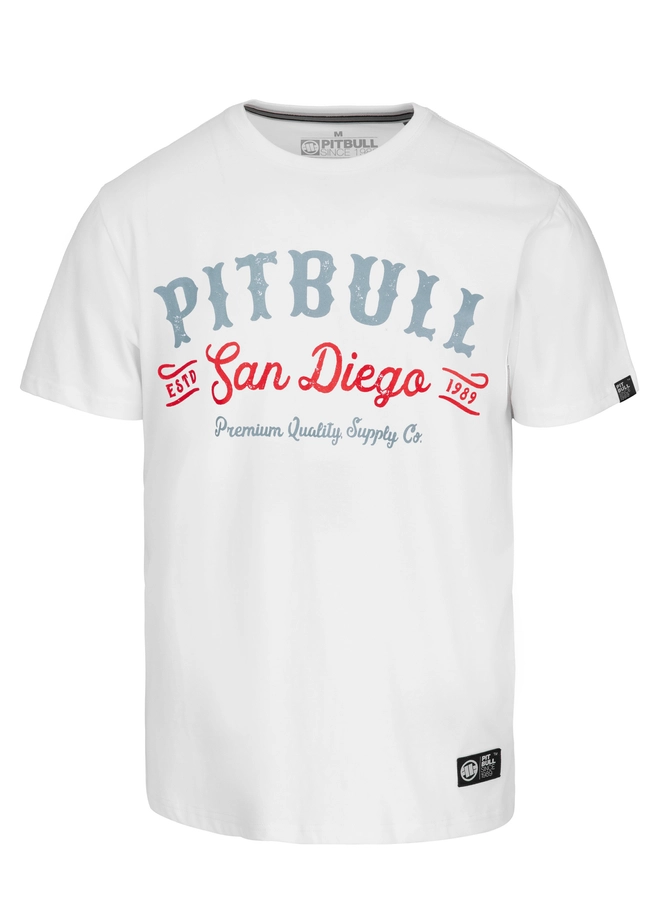 Koszulka męska T-Shirt Pit Bull Pitbull Strenght & Respect biała