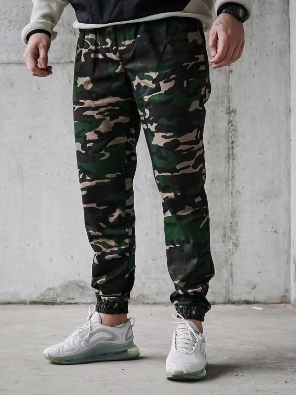 Spodnie męskie materiałowe jogger Środowisko Miejskie Classic Icon camo