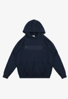 Bluza męska streetwear z kapturem Prosto Big Log granatowa