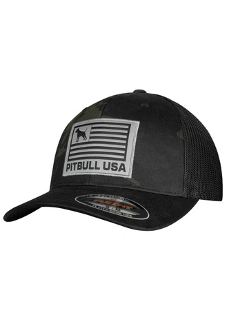 Czapka z daszkiem Full Cap Mesh Pit Bull Pitbull USA czarna