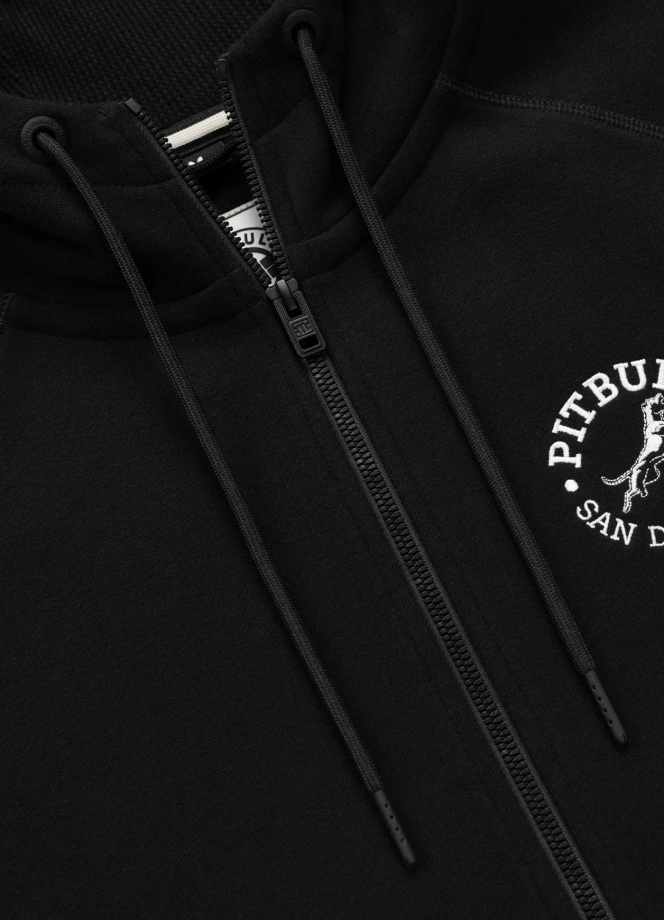Bluza męska rozpinana z kapturem Pit Bull San Diego CA czarna
