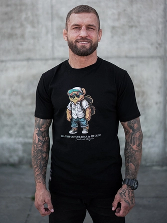 Koszulka męska t-shirt Środowisko Miejskie All time on tour Bear czarna