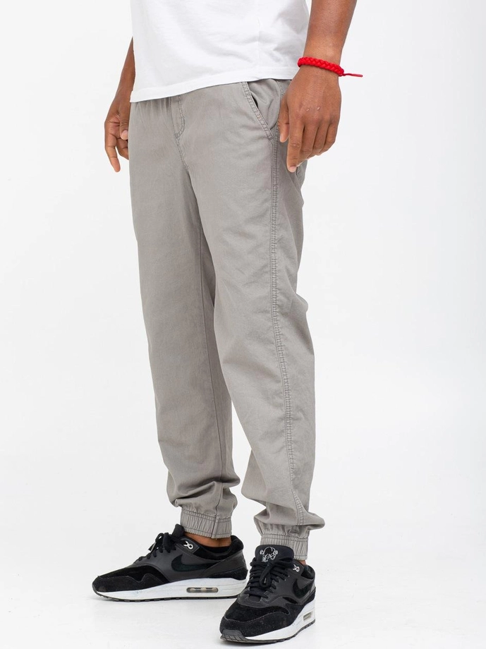 Spodnie Materiałowe męskie Jogger Jigga Wear Crown jasno szare