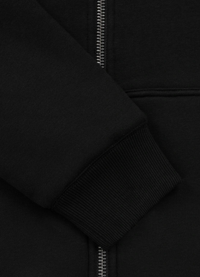 Bluza męska rozpinana z kapturem Pit Bull Ruffin Detroit czarno/czarna