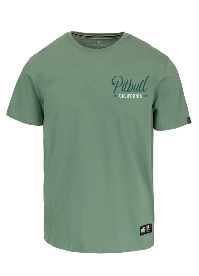 Koszulka męska T-Shirt Pit Bull Pitbull San Diego Born miętowa zielona