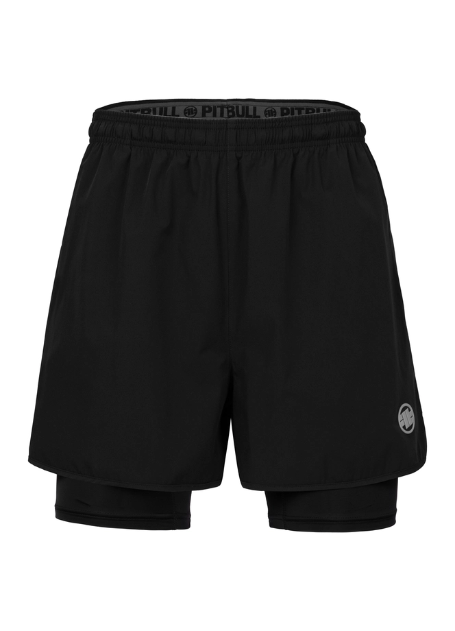 Spodenki sportowe 2w1 Pit Bull Sport czarne