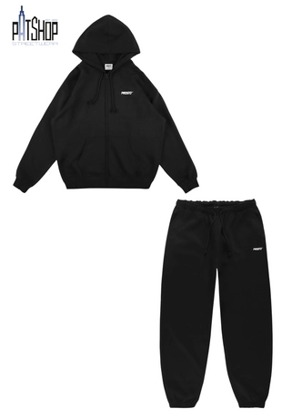 Komplet męski dresowy Prosto Logo/Infinity czarny