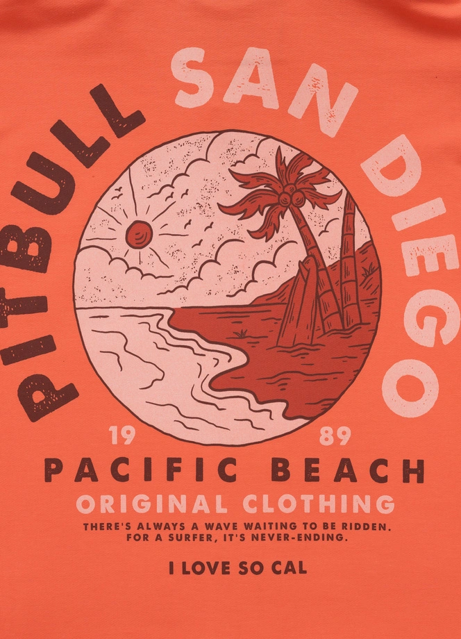 Komplet męski Pitbull Pit Bull Planet Surf/Nugget łososiowy pomarańczowy
