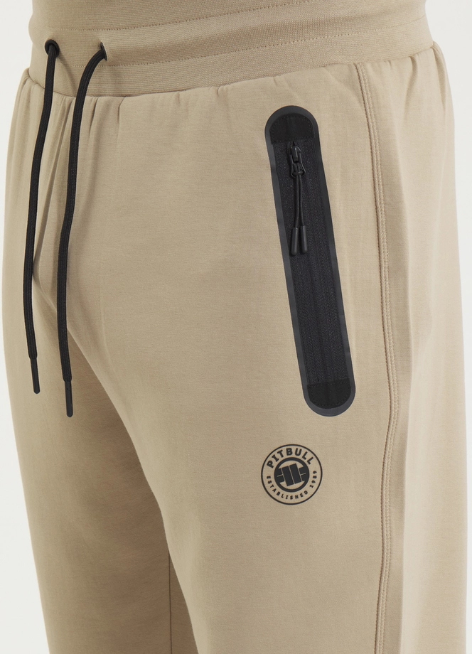 Spodnie męskie dresowe Pitbull Pit Bull Dogwood beżowe