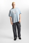 Koszulka męska t-shirt Prosto Sport jasno niebieska