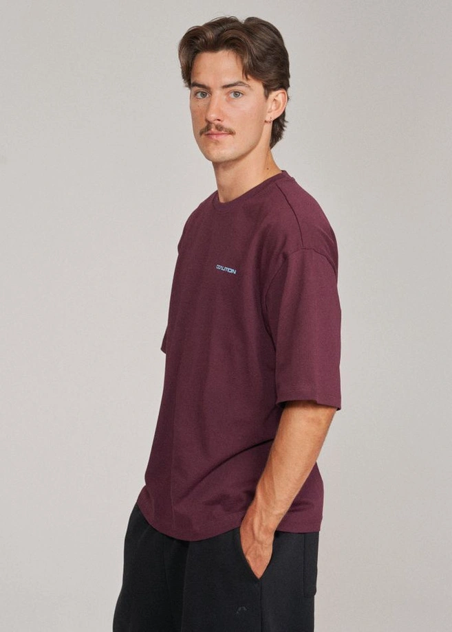 Koszulka męska t-shirt Coalition CLTN Bjerg śliwkowa fioletowa