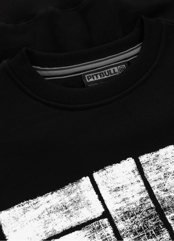 Bluza męska bez kaptura Pitbull Pit Bull Classic Logo czarna