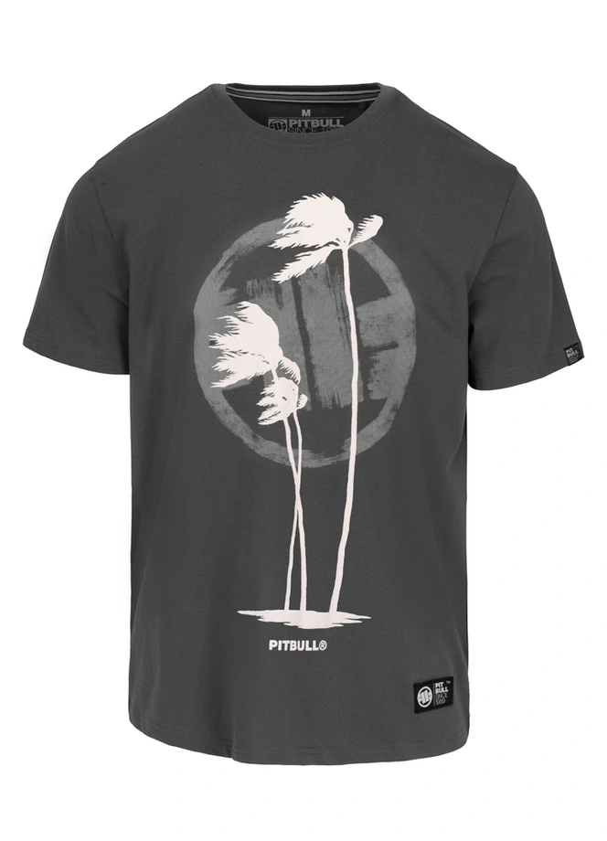 Koszulka męska T-Shirt Pit Bull Palms grafitowa