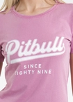 Koszulka damska T-shirt Pit Bull Angel Logo różowa