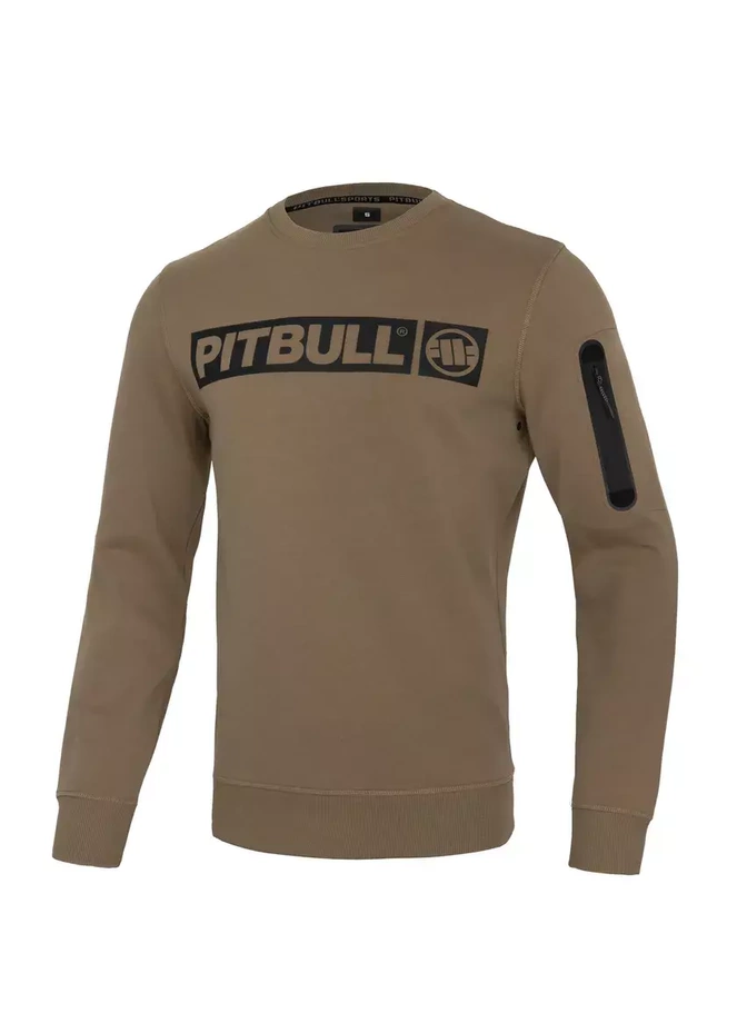 Bluza męska Pitbull Beyer Pit Bull crewneck brązowa