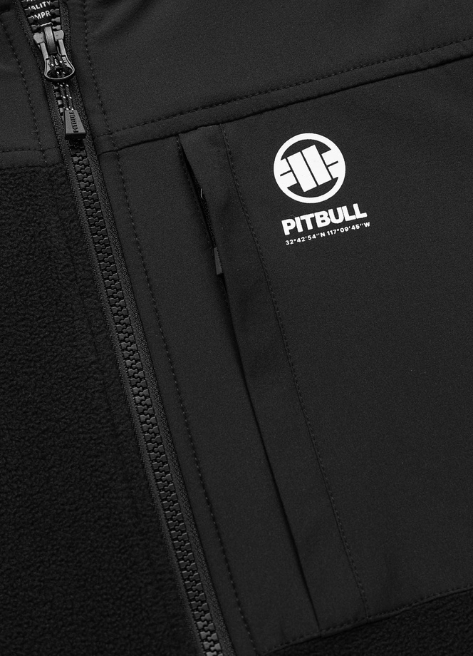 Bluza męska polarowa z kapturem rozpinana Pit Bull Cameron czarna