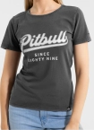 Koszulka damska T-shirt Pit Bull Angel Logo grafitowa