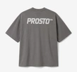 Koszulka męska t-shirt oversize Prosto Big Log Infinity ciemno szara