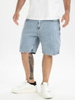 Spodenki szorty męskie jeans Jigga Wear Small Outline Crown Dots jasne niebieskie