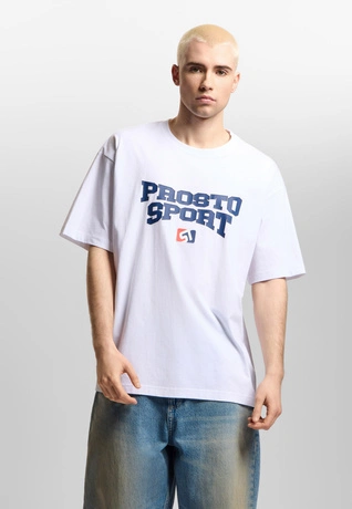 Koszulka męska t-shirt Prosto Sport biała