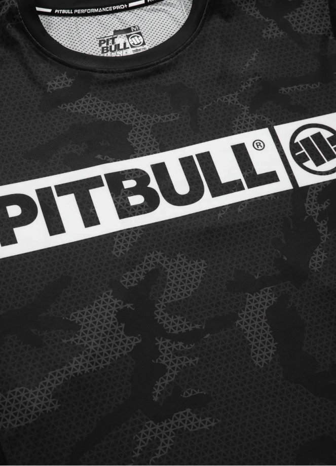 Koszulka Longsleeeve męski Pit Bull Pitbull Performance Pro Plus Net Camo Hilltop II 24 czarna