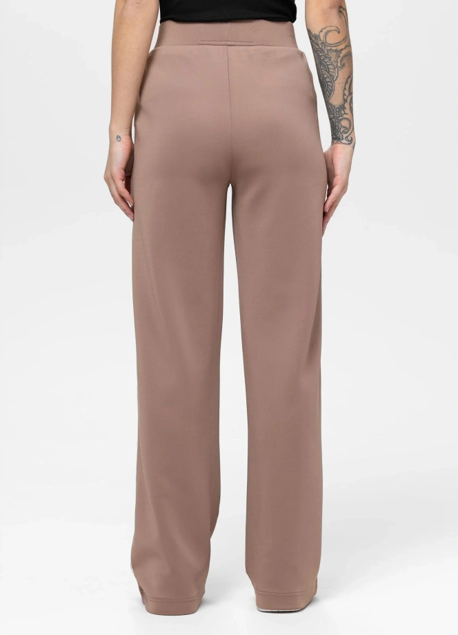 Komplet dresowy damski Pitbull Verona Wide Leg brązowy