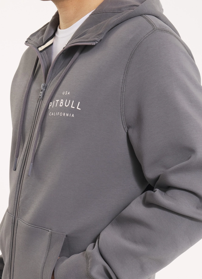 Bluza męska Pitbull Pit Bull Sampson ZIP grafitowa szara