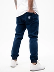 Spodnie męskie Jogger Jeans Jigga Wear Crown Deep Blue niebieskie